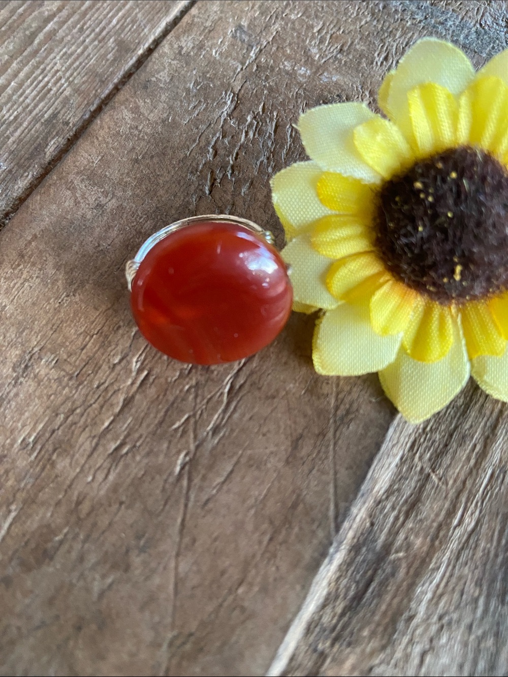Cornelian Wrapped Ring